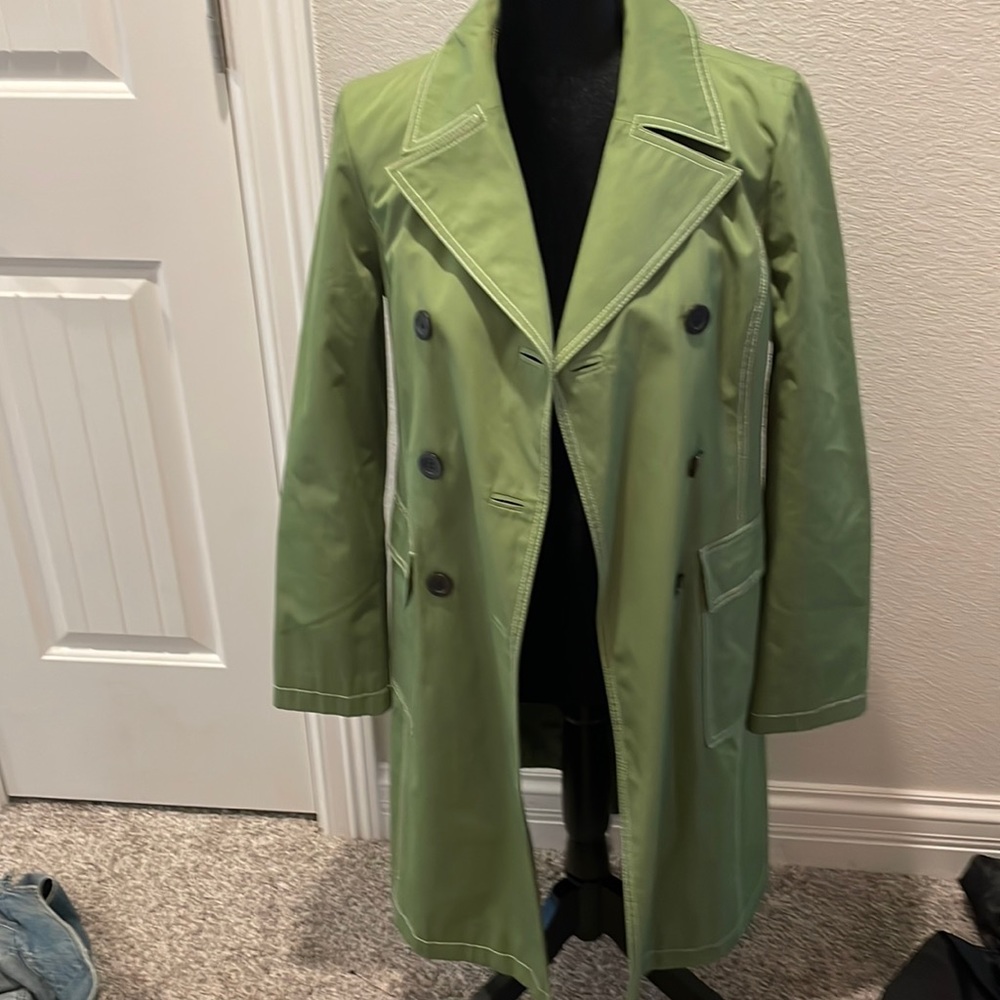 Michael Kors green rain coat